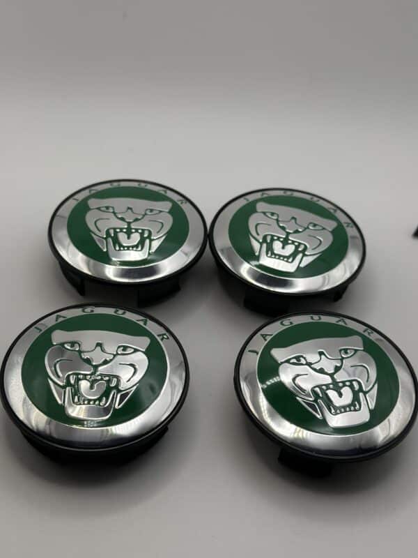 Jaguar Hub Center Caps - Set of 4 British Racing Green 59mm - Image 2
