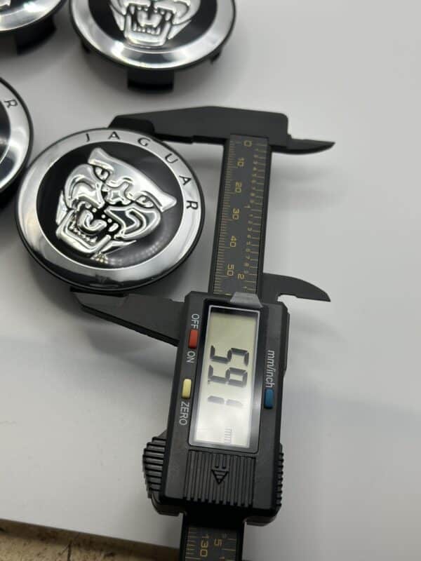 Jaguar Wheel Hub Caps - Set of 4 Gloss Black 59mm | XF XJ XK - Image 4