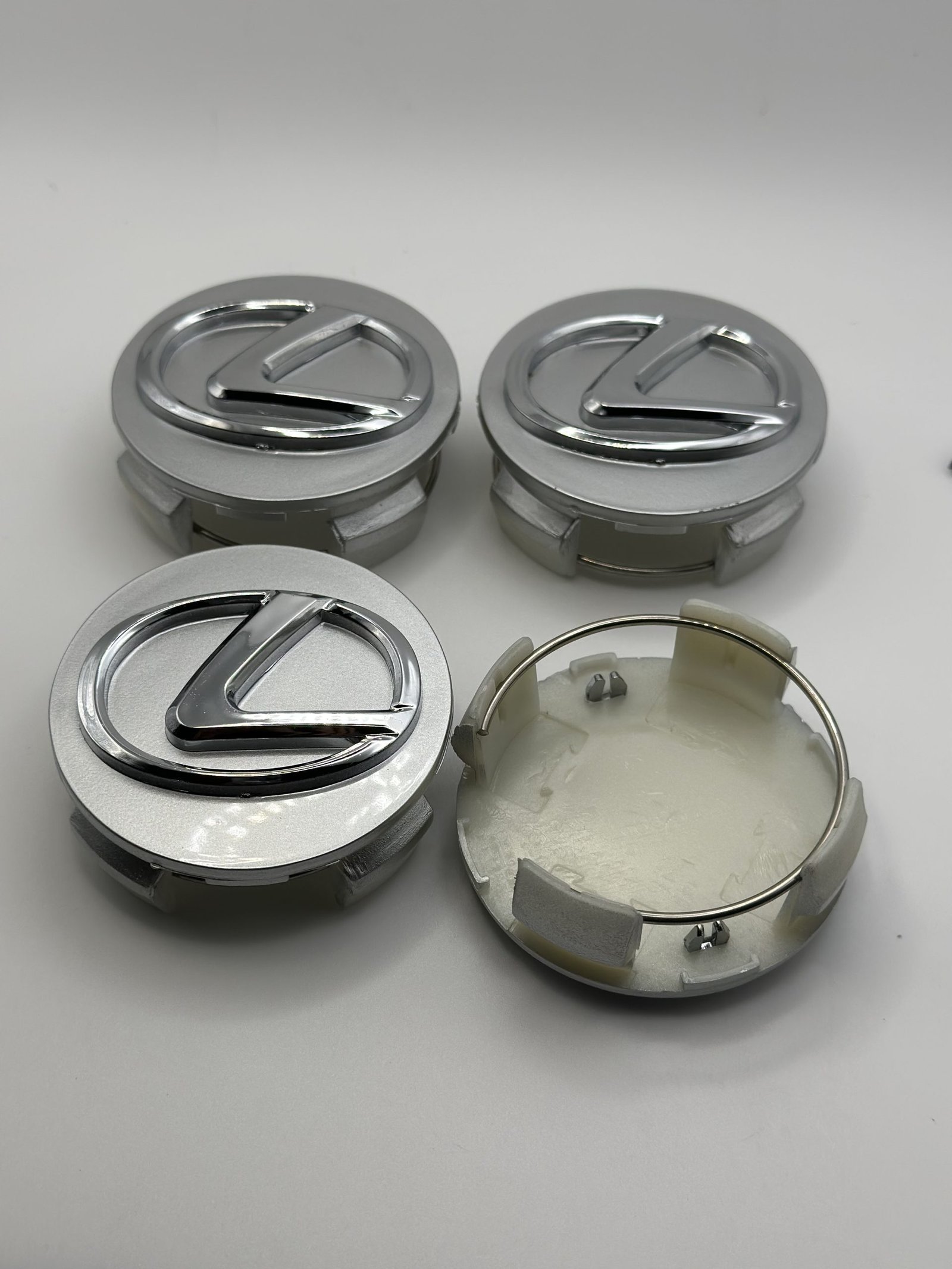 Lexus 62mm Silver Wheel Center Caps
