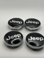 Jeep Black Wheel Center Caps - 60mm 4pc Hubcaps Set - Image 2