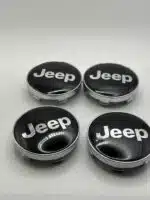 Jeep Black Wheel Center Caps - 60mm 4pc Hubcaps Set - Image 2