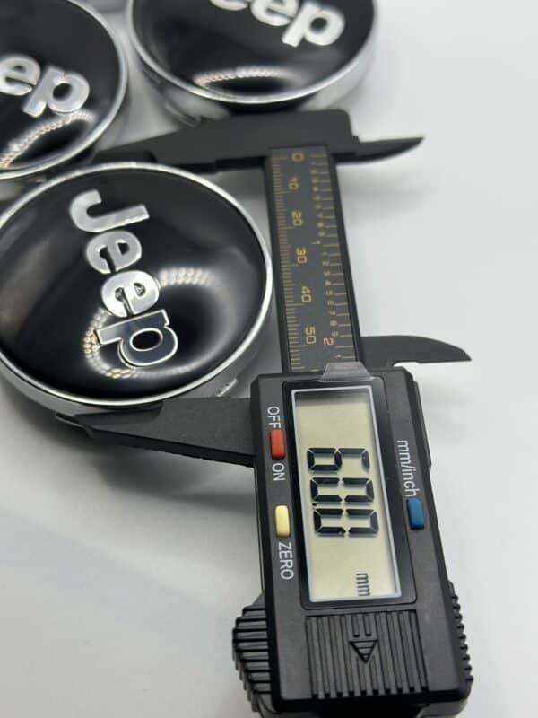 Jeep Black Wheel Center Caps - 60mm 4pc Hubcaps Set - Image 4