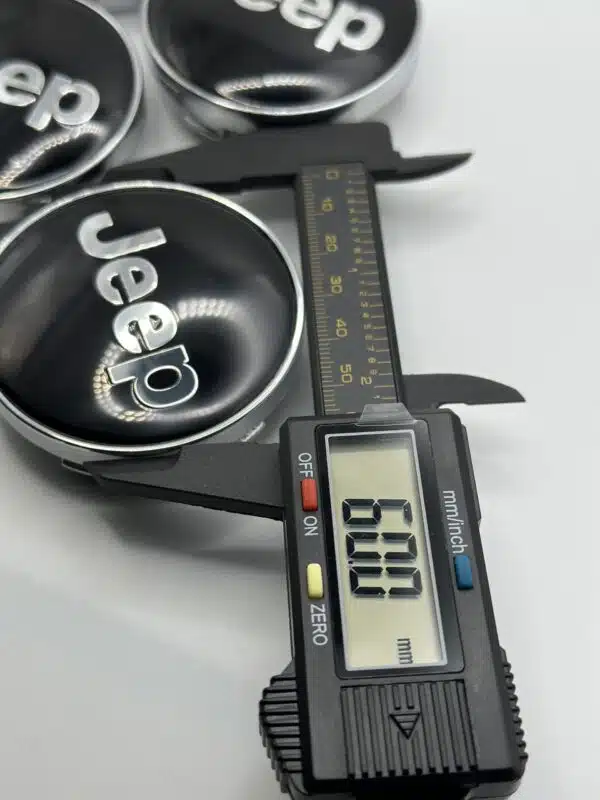 Jeep Black Wheel Center Caps - 60mm 4pc Hubcaps Set - Image 4