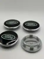 Land Rover 63mm Green Logo Wheel Caps - 4pc Black & Green Set - Image 5