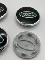 Land Rover 63mm Green Logo Wheel Caps - 4pc Black & Green Set - Image 2