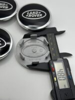 Land Rover 63mm Wheel Center Caps - 4pc Black & Silver Set - Image 2