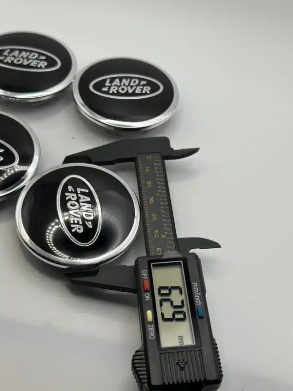Land Rover 63mm Wheel Center Caps - 4pc Black & Silver Set - Image 5