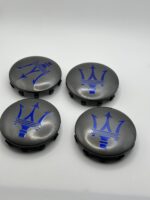 Maserati 60mm Grey Wheel Center Caps - 4pc Set #670025694 - Image 2