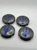 Maserati 60mm Grey Wheel Center Caps - 4pc Set #670025694 - Image 2
