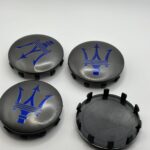 Maserati 60mm Grey Wheel Center Caps