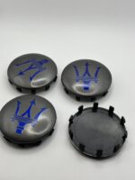 Maserati 60mm Grey Wheel Center Caps