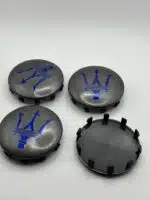 Maserati 60mm Grey Wheel Center Caps
