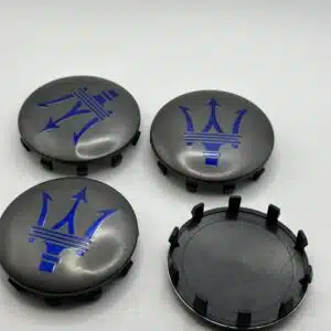 Maserati 60mm Grey Wheel Center Caps