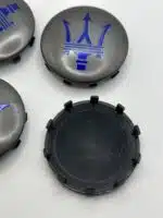 Maserati 60mm Grey Wheel Center Caps - 4pc Set #670025694 - Image 3