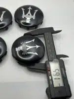 Maserati Wheel Center Cap - Set of 4 Black & Silver | 670025694 - Image 4