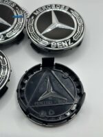 Mercedes Benz Hub Caps - Set of 4 Gloss Black 75mm | 1991–Present - Image 3