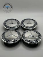 Mercedes Benz Wheel Center Caps - Set of 4 Dark Blue 75mm - Image 4