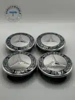 Mercedes Benz Wheel Center Caps - Set of 4 Dark Blue 75mm - Image 4