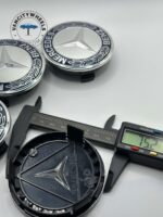 Mercedes Benz Wheel Center Caps - Set of 4 Dark Blue 75mm - Image 3