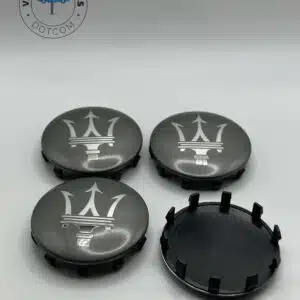 Maserati Grey Silver Wheel Caps