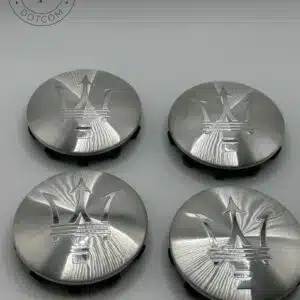 Maserati 60mm Silver Chrome Wheel Center Caps