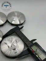 Maserati 60mm Silver Chrome Wheel Center Caps - 4pc Set #670025694 - Image 4