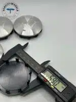 Maserati 60mm Silver Chrome Wheel Center Caps - 4pc Set #670025694 - Image 5