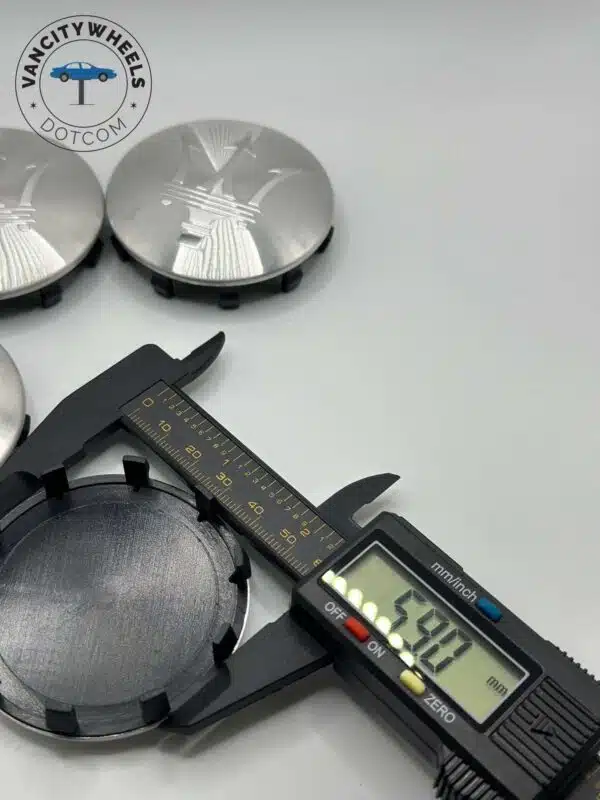 Maserati 60mm Silver Chrome Wheel Center Caps - 4pc Set #670025694 - Image 5