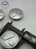 Mitsubishi 60mm Silver Wheel Center Caps - 4pc Set #MR554097 - Image 3
