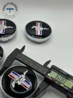 Ford Mustang Pony Center Caps - Set of 4 Black 60mm | GT Cobra - Image 4