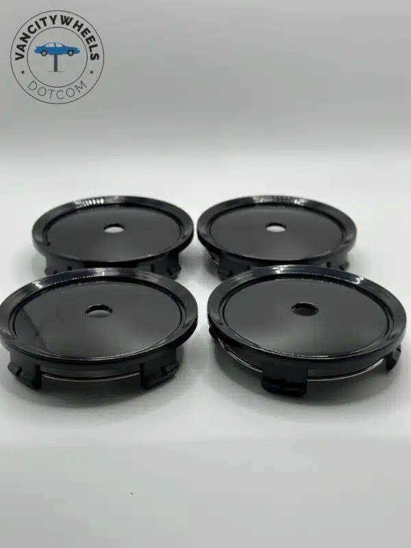 Mercedes Benz 75mm Wheel Hubcaps - Black 4pc Set #2204000125 - Image 3