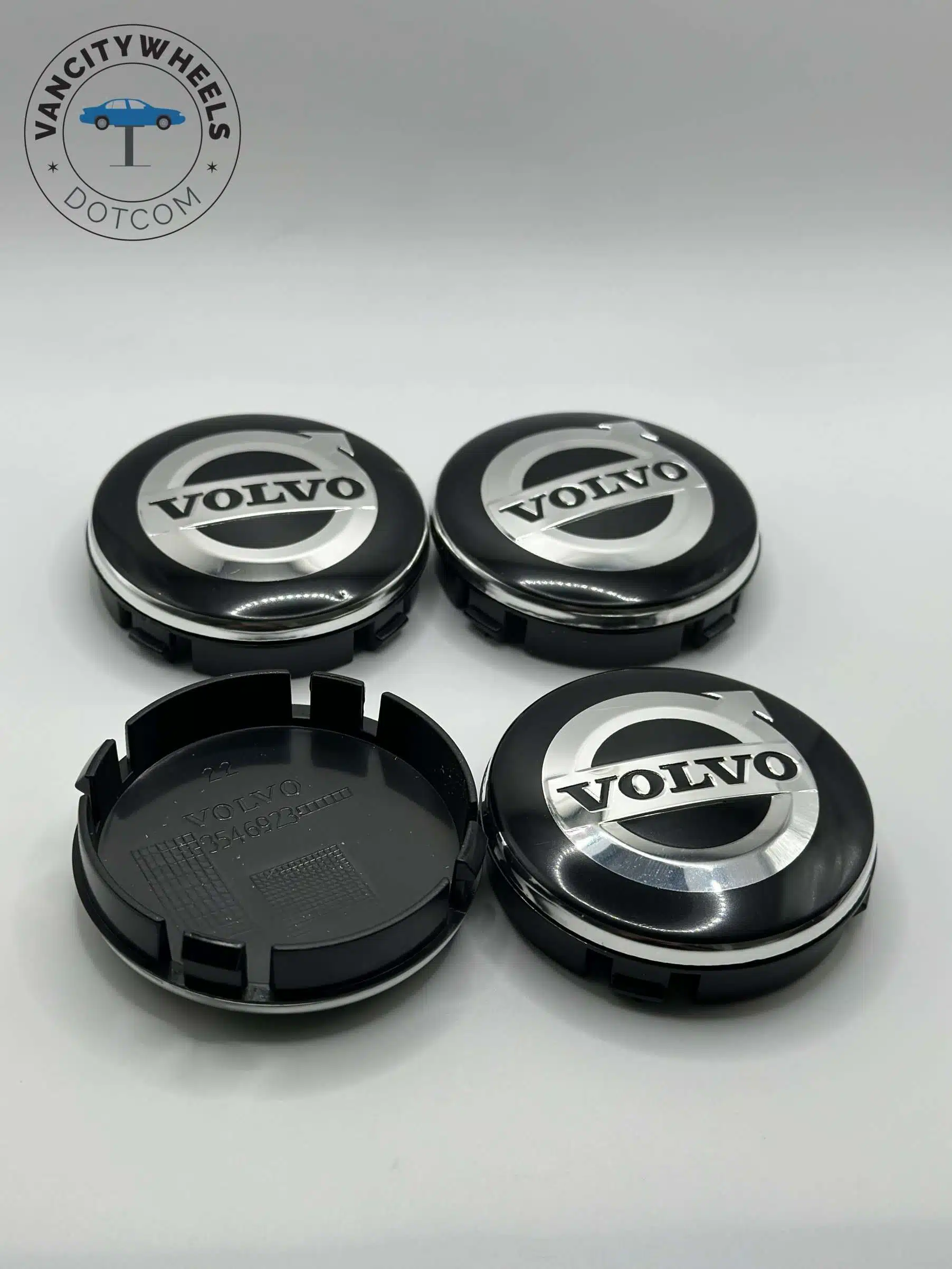 Audi 60mm Black Wheel Center Caps