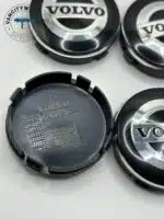 Audi 60mm Black Wheel Center Caps - 4pc Matte Black Hubcaps - Image 3