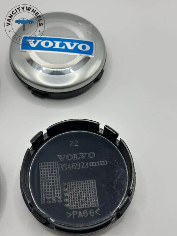 Volvo 64mm Silver Wheel Caps - 4pc Hubcap Set #3546923 - Image 4