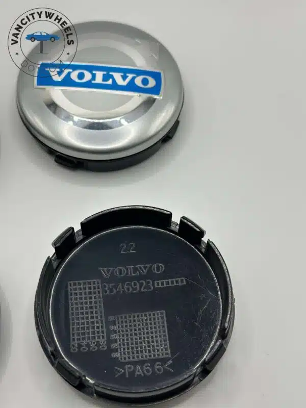 Volvo 64mm Silver Wheel Caps - 4pc Hubcap Set #3546923 - Image 4