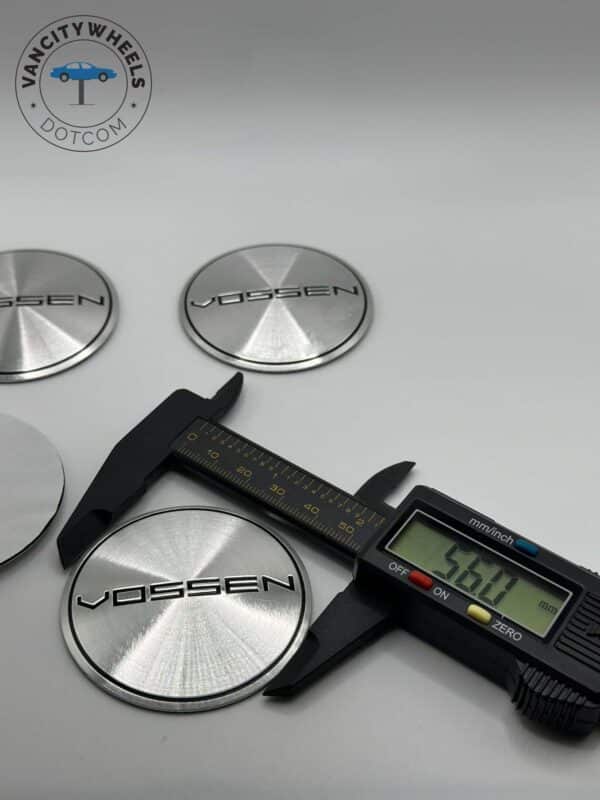 Vossen Wheel Center Caps - Set of 4 Silver Chrome 60mm Hub Covers - Image 4