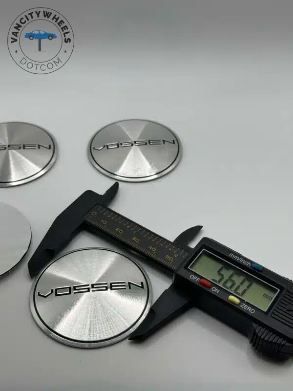 Vossen Wheel Center Caps - Set of 4 Silver Chrome 60mm Hub Covers - Image 4
