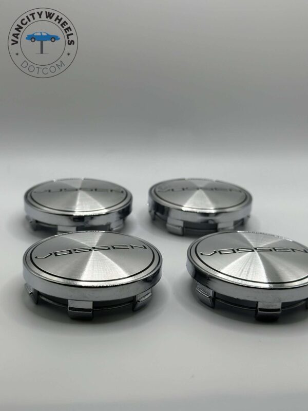 Vossen Wheel Center Caps - Set of 4 Silver Chrome 60mm Hub Covers - Image 2