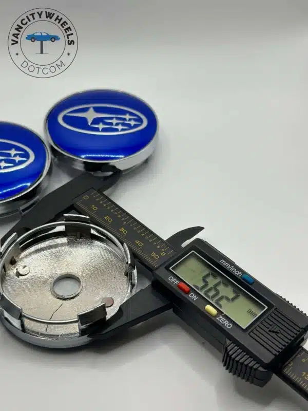Subaru Blue Wheel Center Caps 60mm - 4pc OEM Replacement - Image 5