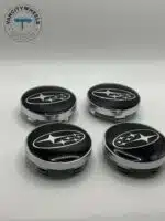 Subaru 60mm Black Wheel Caps - 4pc OEM Fit Hubcaps - Image 6