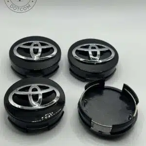 Toyota 62mm Black Wheel Center Caps