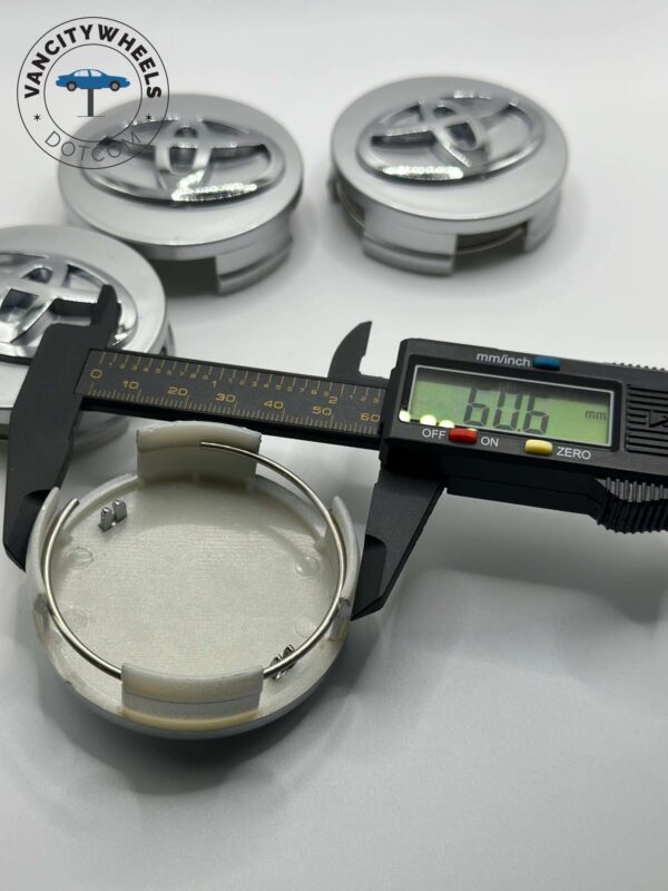 Toyota 62mm Silver Wheel Center Caps - 2.5" 4pc OEM Style Set - Image 3