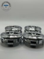 Toyota 62mm Silver & Chrome Wheel Center Caps - 2.5" 4pc Hubcap Set - Image 2