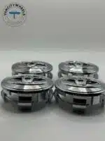 Toyota 62mm Silver & Chrome Wheel Center Caps - 2.5" 4pc Hubcap Set - Image 2