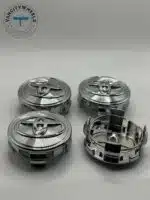 Toyota 62mm Silver & Chrome Wheel Center Caps - 2.5" 4pc Hubcap Set - Image 3