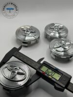 Toyota 62mm Silver & Chrome Wheel Center Caps - 2.5" 4pc Hubcap Set - Image 6