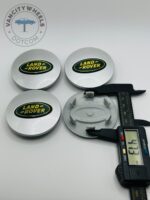 Land Rover Wheel Center Caps 63mm - Set of 4 Silver/Green/Gold - Image 4