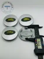 Land Rover Wheel Center Caps 63mm - Set of 4 Silver/Green/Gold - Image 4
