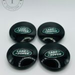 Land Rover 63mm Black Green Silver Wheel Center Caps