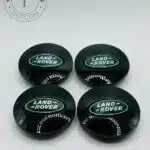 Land Rover 63mm Black Green Silver Wheel Center Caps